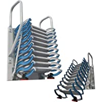Escalera de ático de metal con barandillas Escalera de ático de aluminio de 2M-4M desplegable escalera plegable…